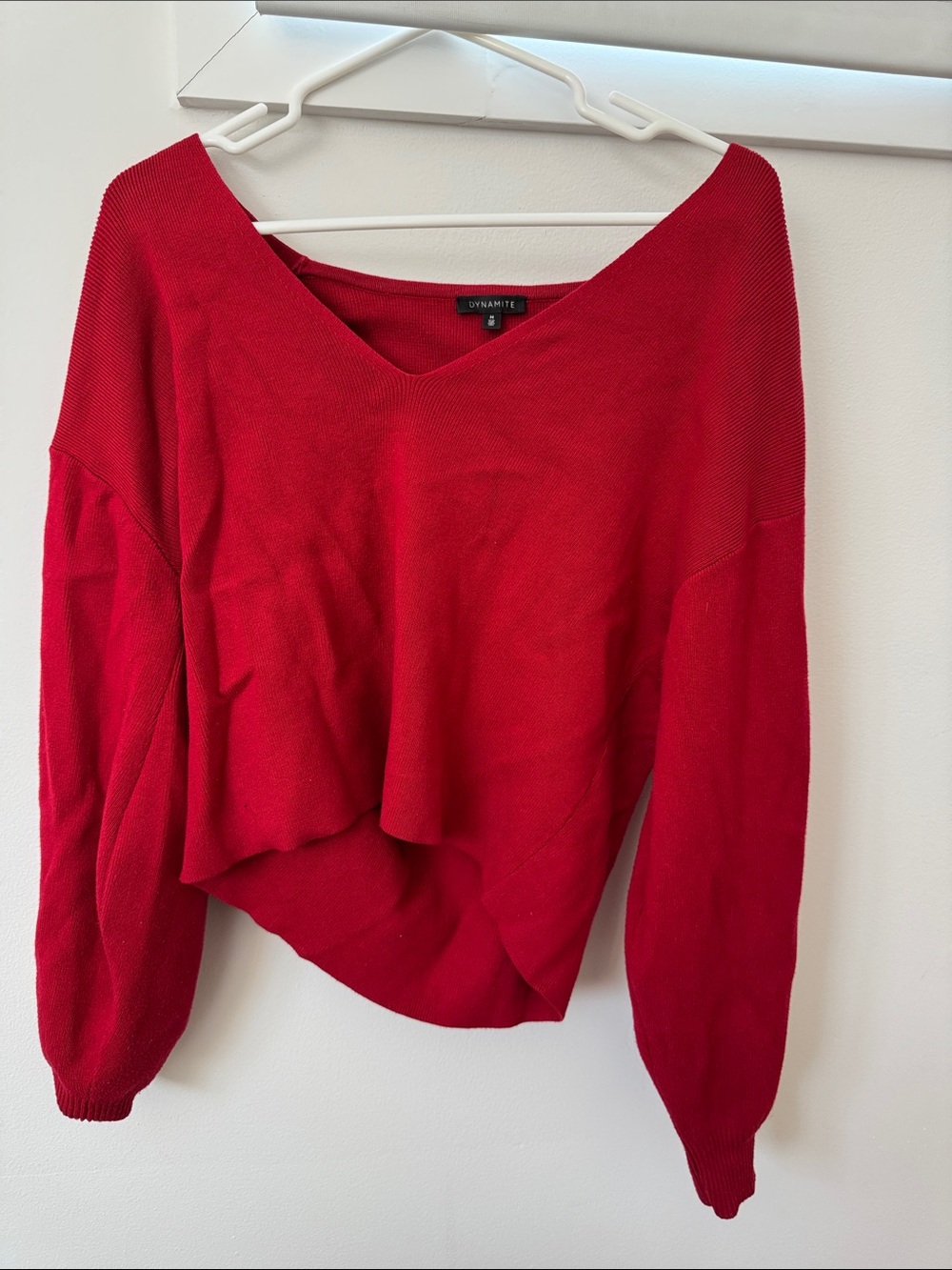 Dynamite Red V-Neck Women’s Sweater